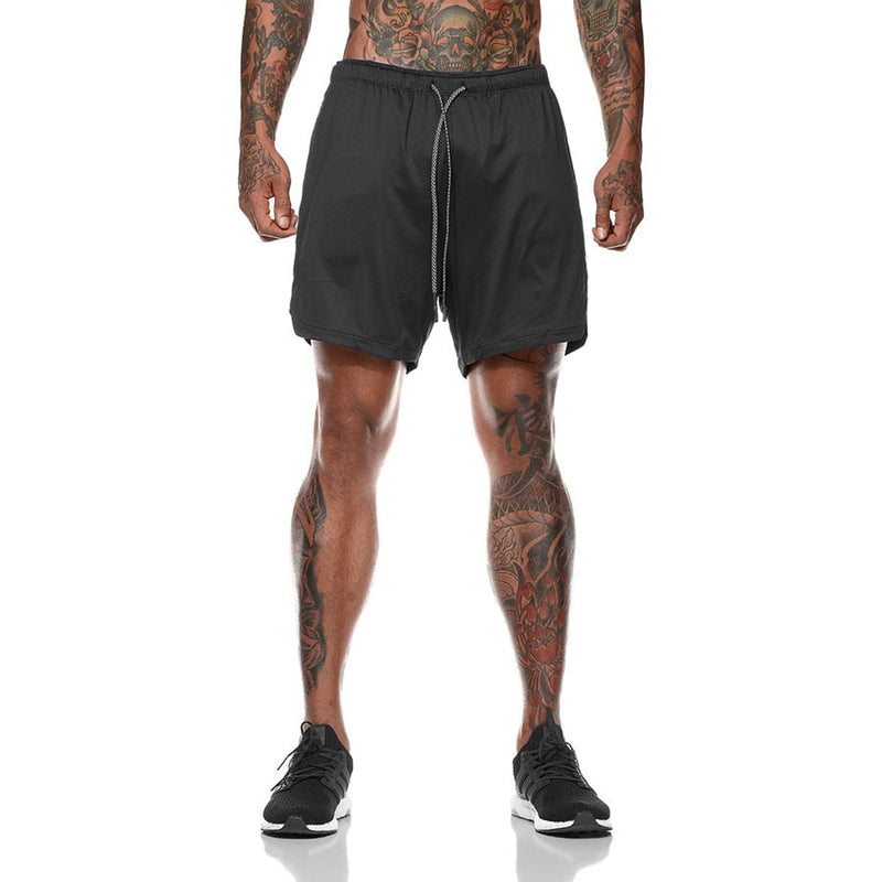 Bermuda GymEasy™ - 2 em 1 com super forro e espaço p/ celular