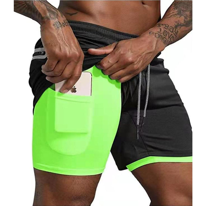 Bermuda GymEasy™ - 2 em 1 com super forro e espaço p/ celular