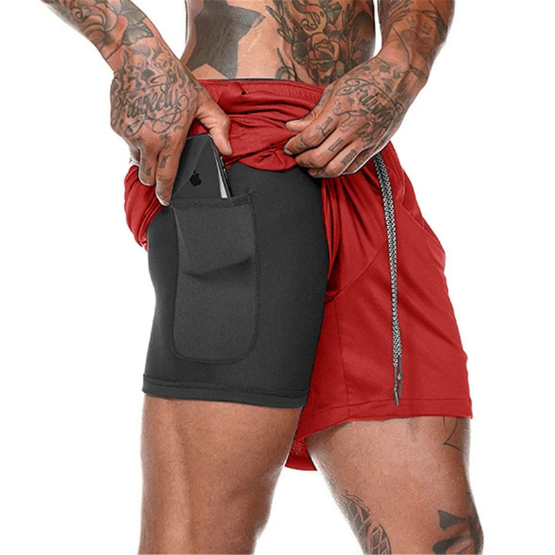Bermuda GymEasy™ - 2 em 1 com super forro e espaço p/ celular