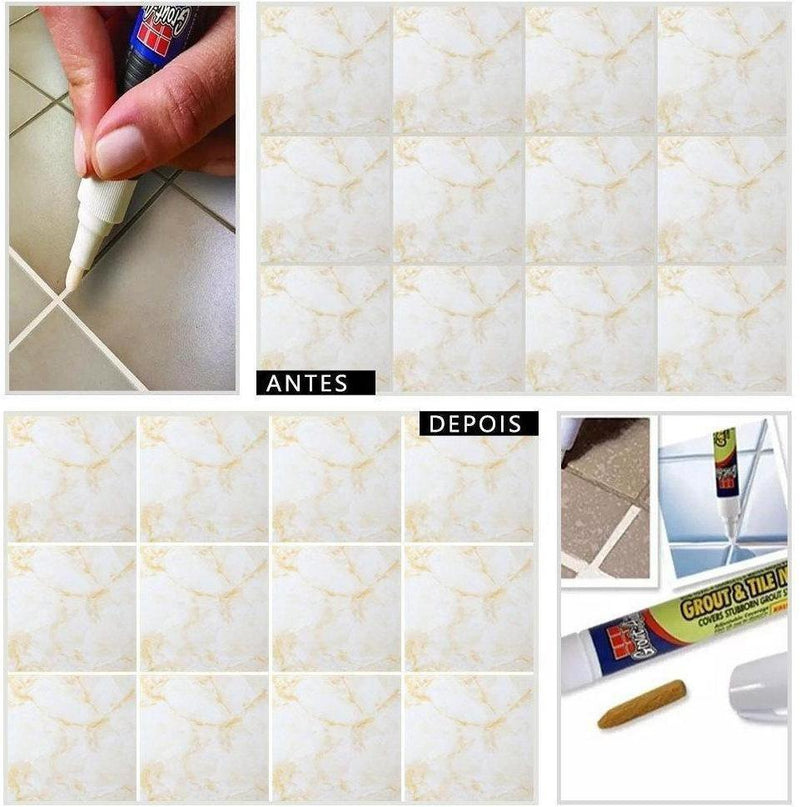 Caneta de Rejunte Profissional – Tinta para rejunte - Alta Inovação