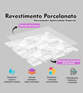 Revestimento Porcelanato Laminado Auto Colante 25x25(valores referente ao kit e não ao m2)
